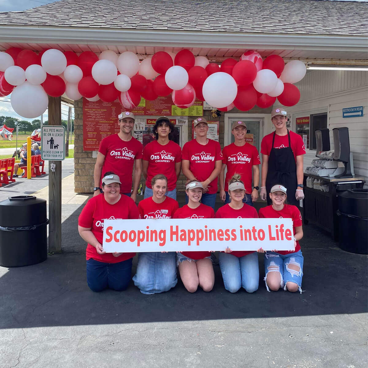 Jarrett employees at a Scooping Happiness Into Life event