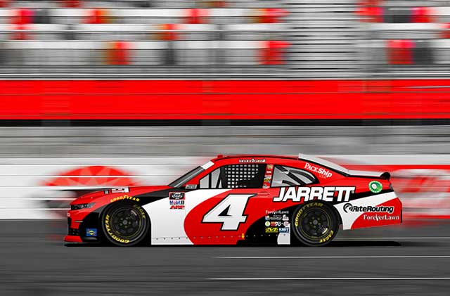 Jarrett Nascar car on race track