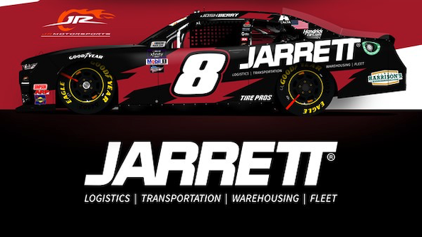 Jarrett race car on digital background