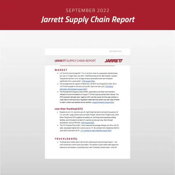 September 2022 Supply Chain Report