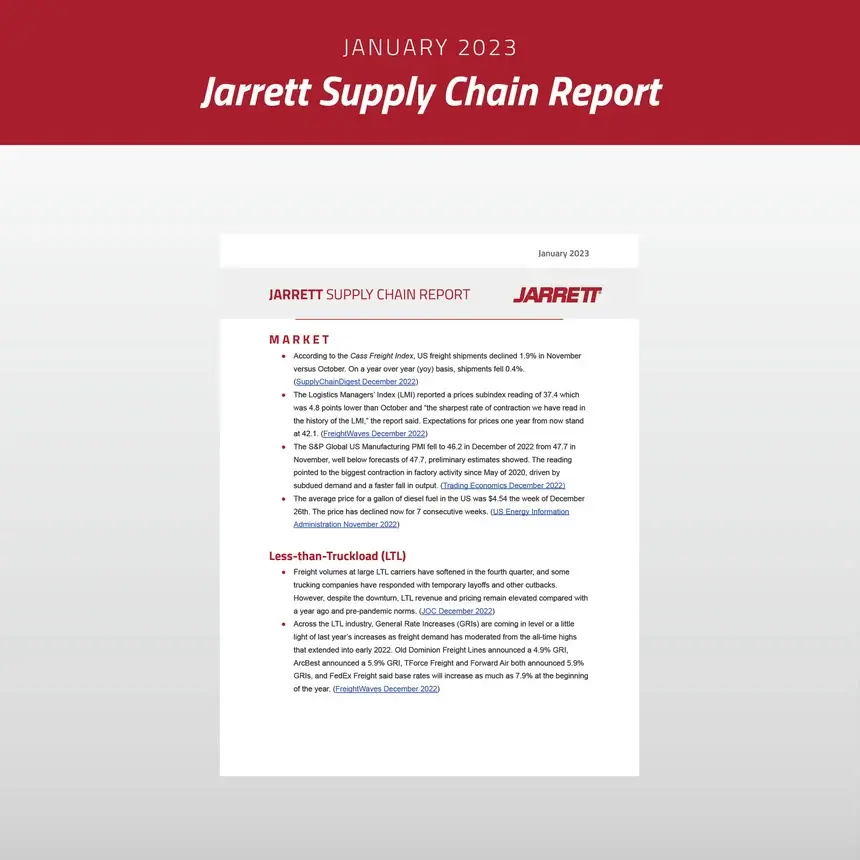 January 2023 Supply Chain Report