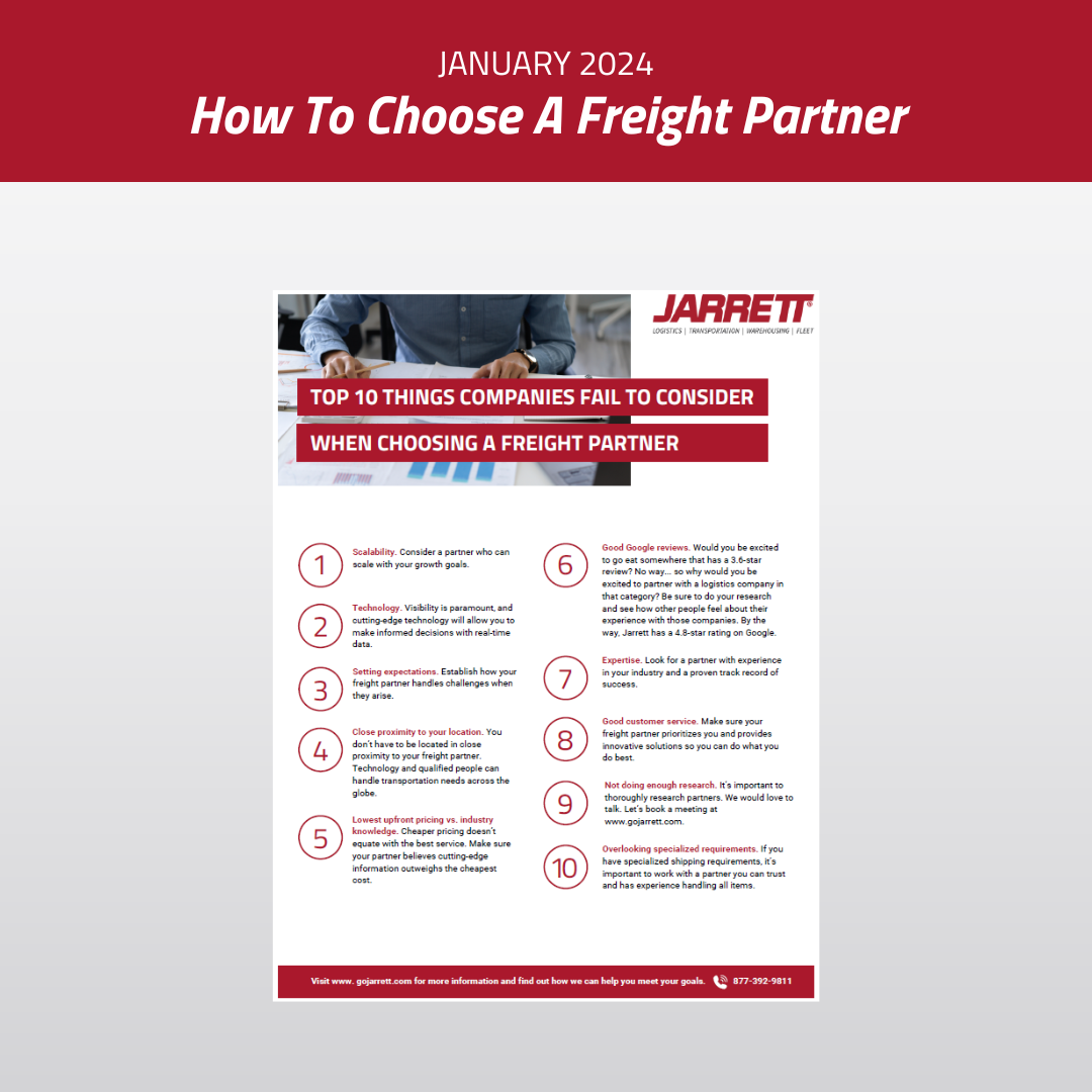 How To Choose A Freight Partner