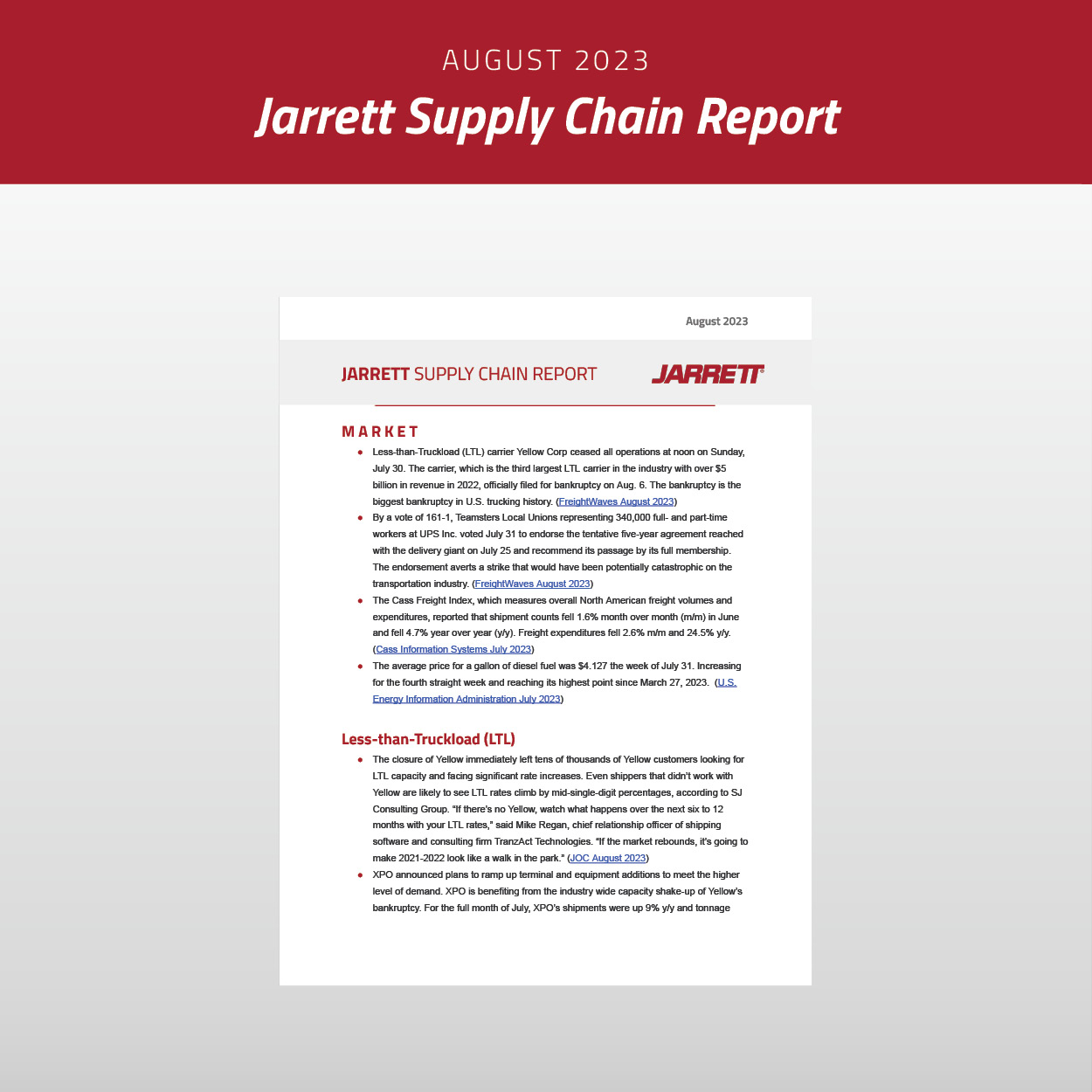 August 2023 Supply Chain Report